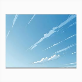 Blue Sky With Clouds Canvas Print