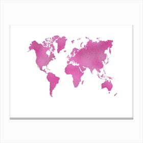 World Map Watercolor 1 Canvas Print
