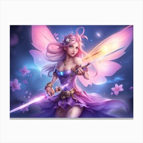 Fairy With Sword Canvas Print