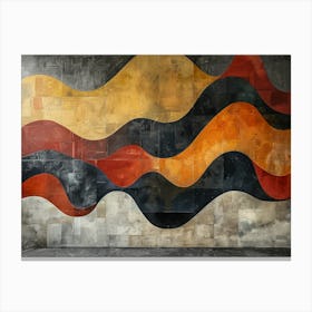 Abstract Wave Painting Canvas Print