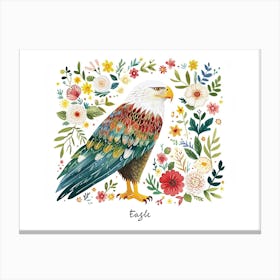 Little Floral Eagle 1 Poster Canvas Print