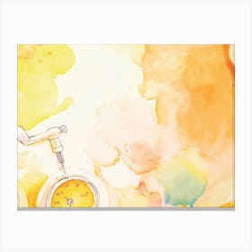 Watercolor Of A Bicycle Canvas Print