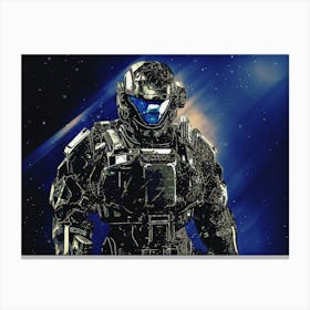 Light Of Heroes ― Halo 3 Odst Spartan Soldier Armour Modern Warfare Canvas Print