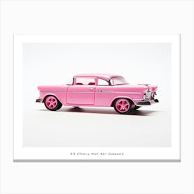 Toy Car 55 Chevy Bel Air Gasser Pink Poster Canvas Print