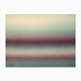 A Blurred, Abstract Background With Soft, Horizontal Stripes In Shades Of Blue, Green, And Beige Canvas Print