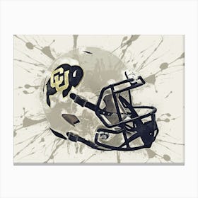 Colorado Buffalo White NCAA Helmet Poster Canvas Print