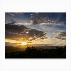 Sunset In Lucania Canvas Print