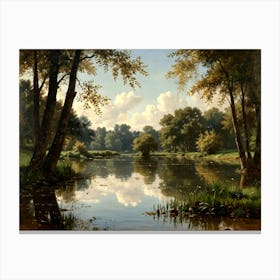 Pond In The Woods Canvas Print