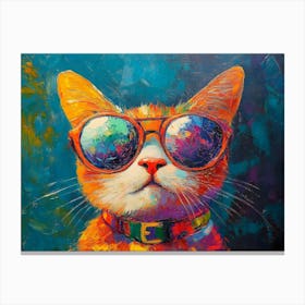 The Coolest Cat In Town 9 Canvas Print