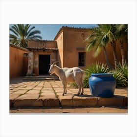 Goat In A Pot 1 Canvas Print