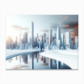 Futuristic Cityscape Canvas Print