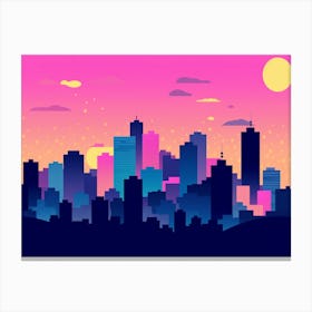 Santiago Skyline Canvas Print