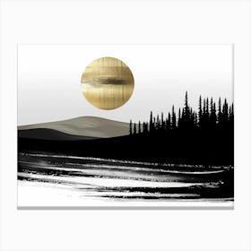 Moonlight In The Mountains 14 Canvas Print