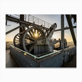 Sunshine At The Blast Furnace In Landschaftspark Duisburg-Nord Germany Toile