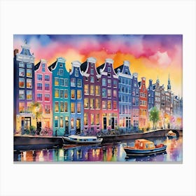 Amsterdam At Dusk 1 Canvas Print