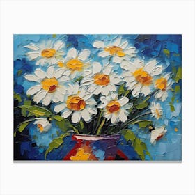 Daisies In A Vase - Ai Canvas Print