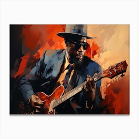 Blues Guitarist Canvas Print