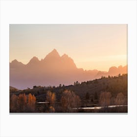 Grand Teton National Park Sunset Canvas Print