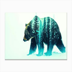 The Bear - Grizzly Bear Tracks Canvas Print