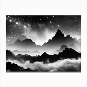 Mountains And Clouds 1 Canvas Print