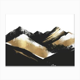 Gold And Black Mountains 19 Canvas Print