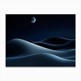 Moon And Sand Canvas Print