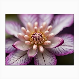 Purple Clematis Flower Canvas Print