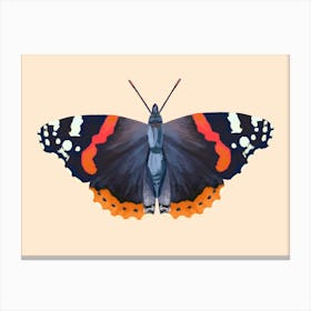 Red Admiral Butterfly Art Canvas Print