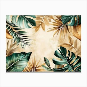 Tropical Leaves Background 6 Canvas Print