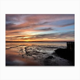 Sunset At The Beach 1 Canvas Print