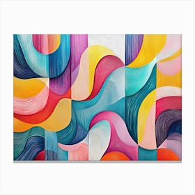 Colorful Depicting Different Shapes Canvas Print