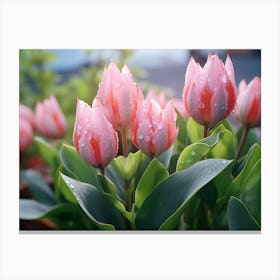 Pink Tulips 3 Canvas Print