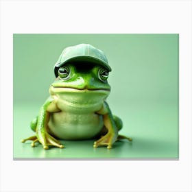 Frog With Hat 1 Canvas Print