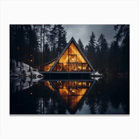 Cabin In The Woods Canvas Print