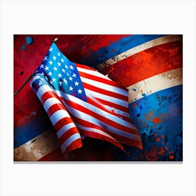 Flag Of America Canvas Print