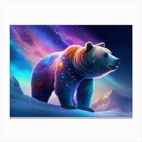 Bear In Space Canvas Print