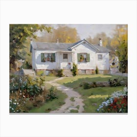 House In The Garden Canvas Print