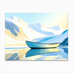 Boat On The Lake Canvas Print