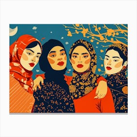 Muslim Women 1 Canvas Print