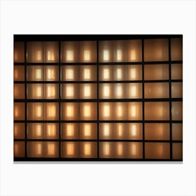 Abstract Image Of A Grid Of Glowing Squares With A Warm Light, Creating A Geometric And Futuristic Effect Canvas Print