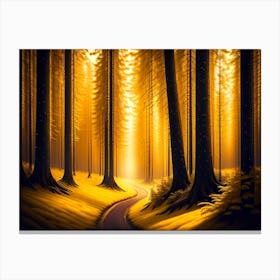 Road Through The Forest Canvas Print