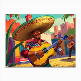 Mexican Guitar 2 Canvas Print