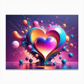 Colorful Heart Creative 33 Canvas Print