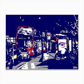 London Bus Stop Canvas Print