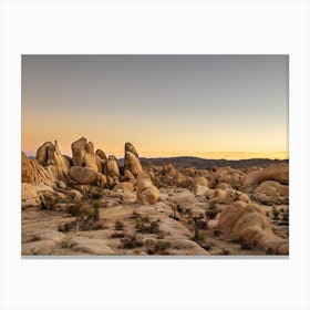 Yellow Desert Sunset Canvas Print