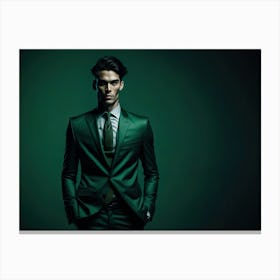 Bussinness Man Green (31) Canvas Print