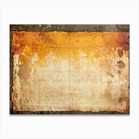 A Watercolor Paper With Grunge Texture Stained And Distressed Bearing Faint Traces Of Yellow And O (5) Canvas Print