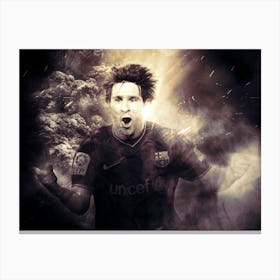 Lionel Messi Goal Canvas Print