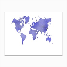 Watercolor World Map 1 Canvas Print