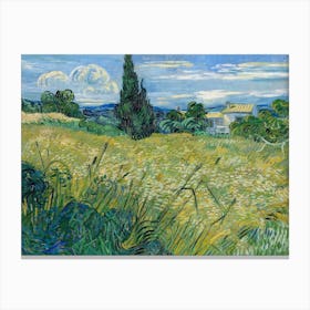 Green Wheat Field With Cypress (1889), Vincent Van Gogh Canvas Print